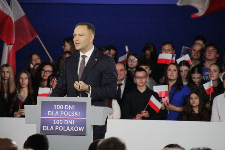 Karol Nawrocki w Mińsku Mazowieckim: 100 dni prezydentury i jasne deklaracje na kolejne lata